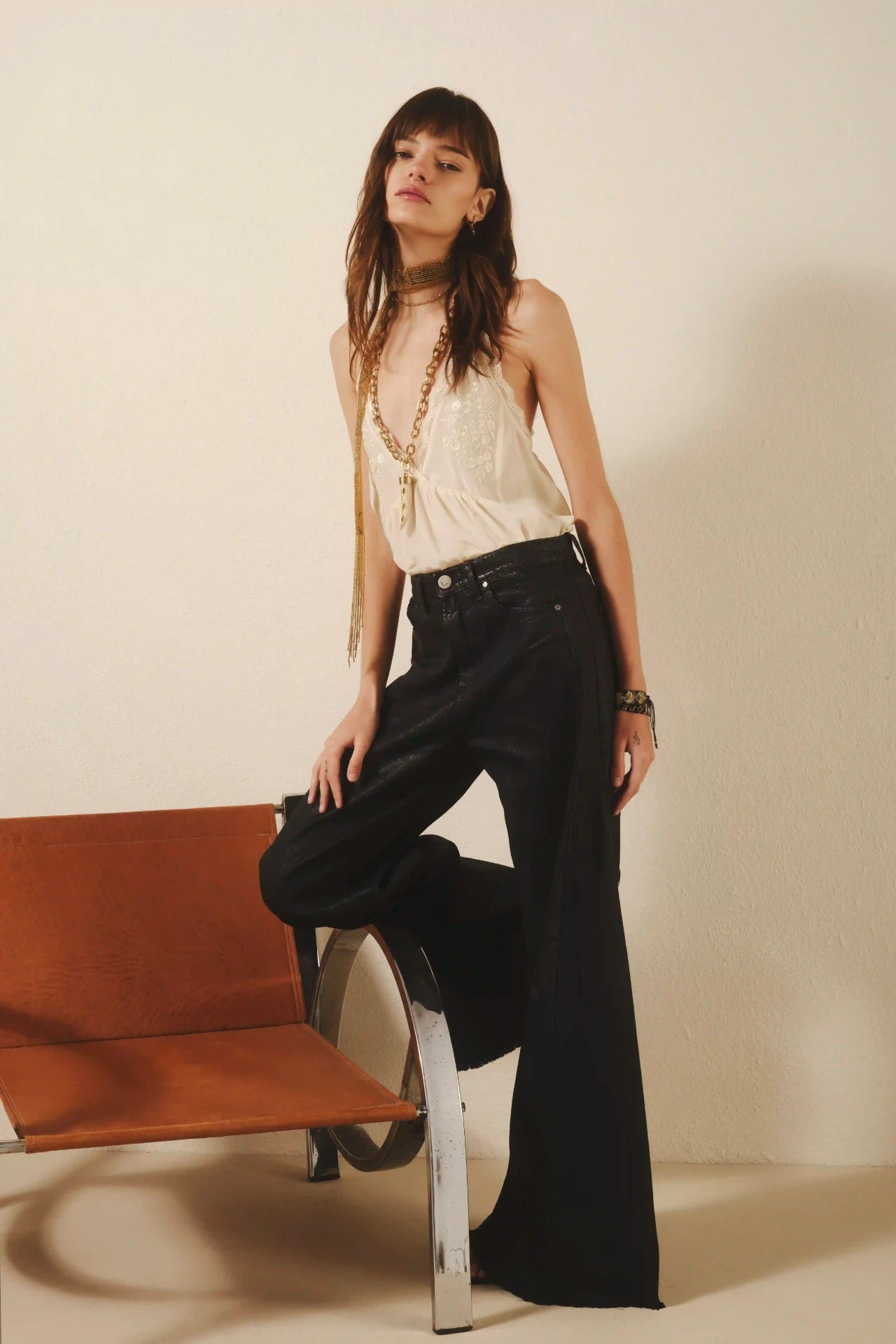 JEAN OXFORD PATCH ROCK BLACK